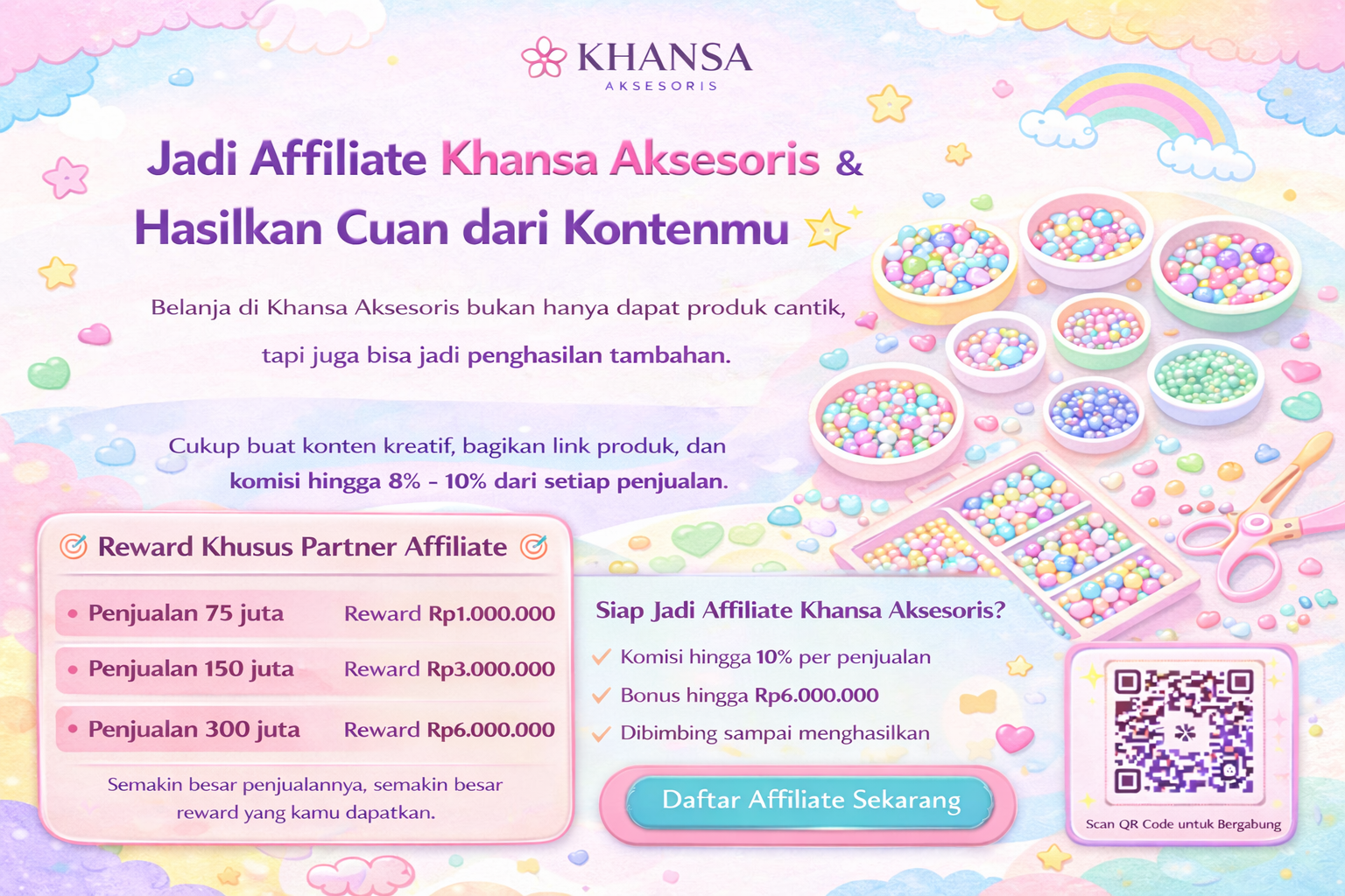 Jadi Affiliate Khansa Aksesoris - Dapatkan Komisi hingga 10%